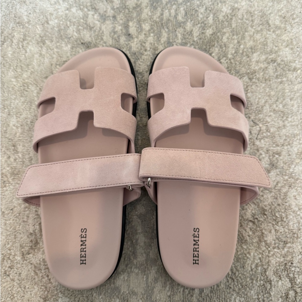 Hermès Chypre Sandal in Rose Porcelaine - NWT - size 38.5 - Picture 2 of 4